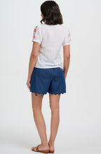 Off White Folk Floral Adaline Bow Top