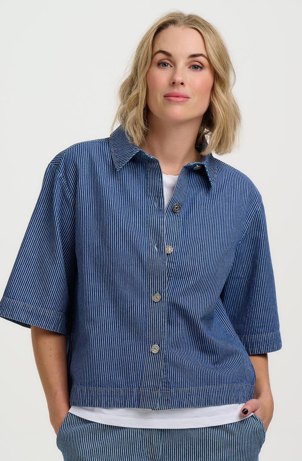 Oversized Striped Amity Jacket