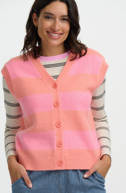 Pastel Stripe Amber Knit Vest
