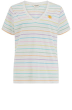 Pastel Stripe V Neck Khloe T Shirt