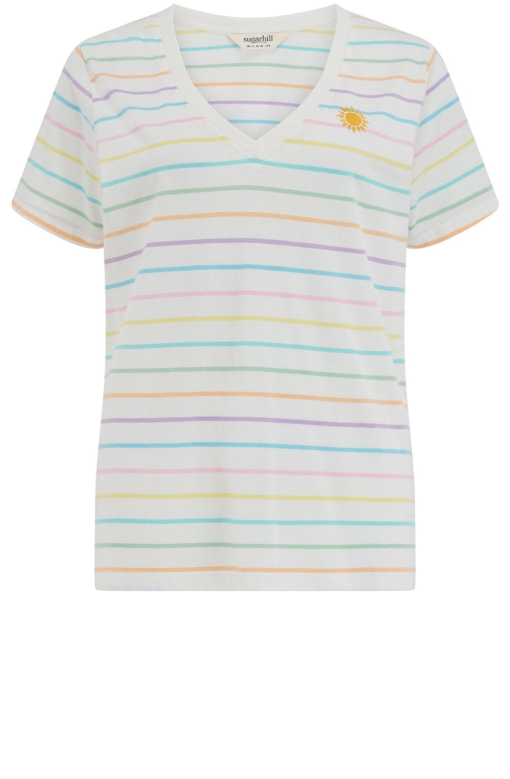 Pastel Stripe V Neck Khloe T Shirt