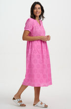 Pink Broderie Anglaise Midi Kim Smock Dress