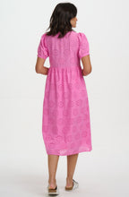 Pink Broderie Anglaise Midi Kim Smock Dress