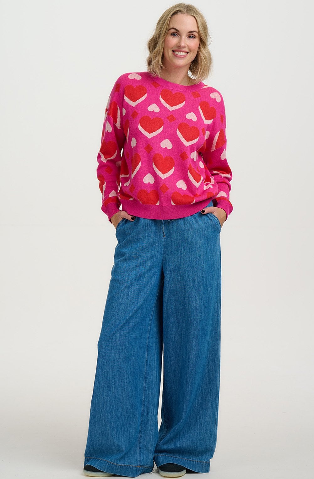 Pink Heart Design Andi Jumper