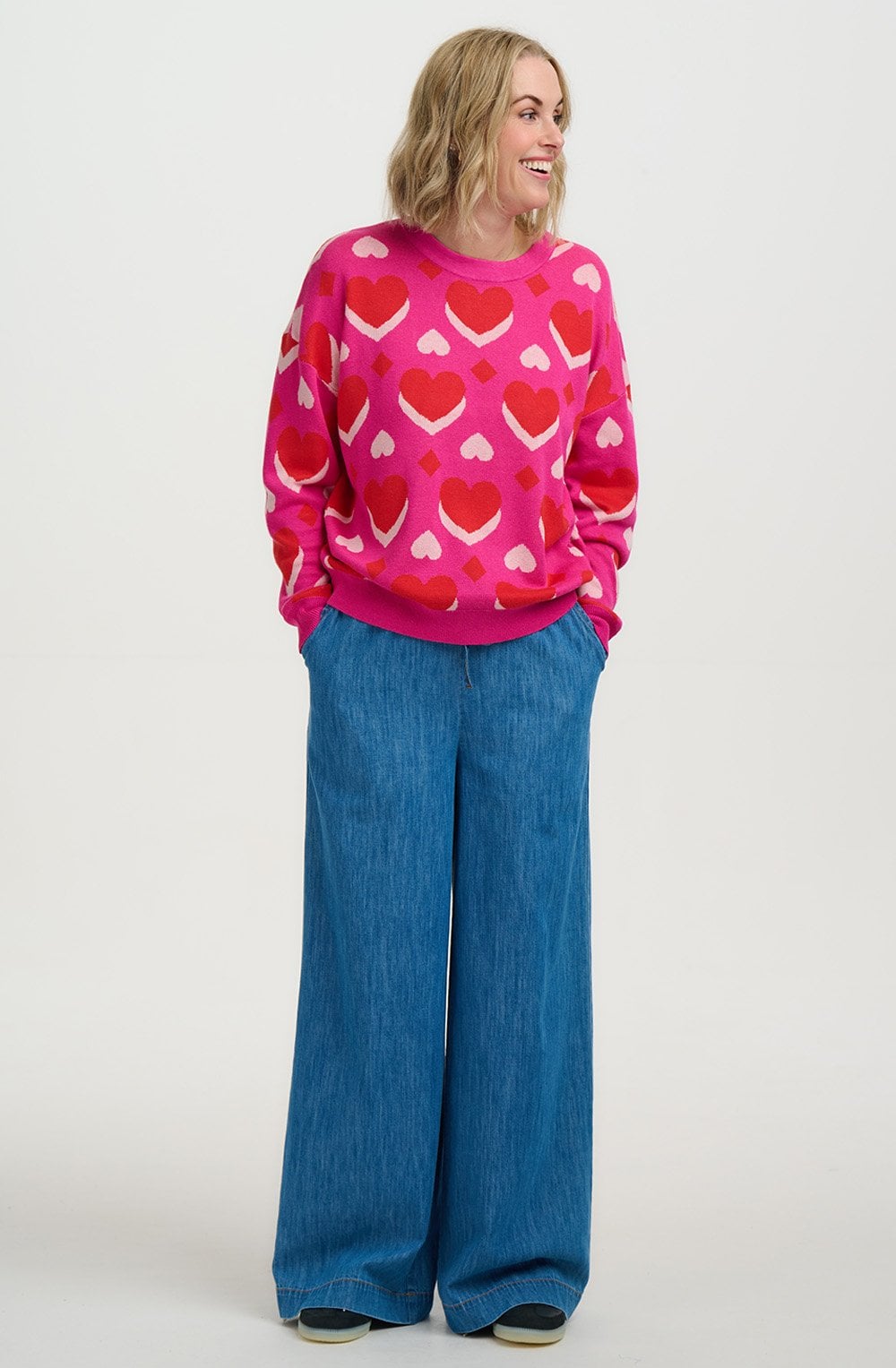 Pink Heart Design Andi Jumper
