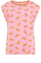 Pink Oranges Relaxed Chrissy Tank T Shirt