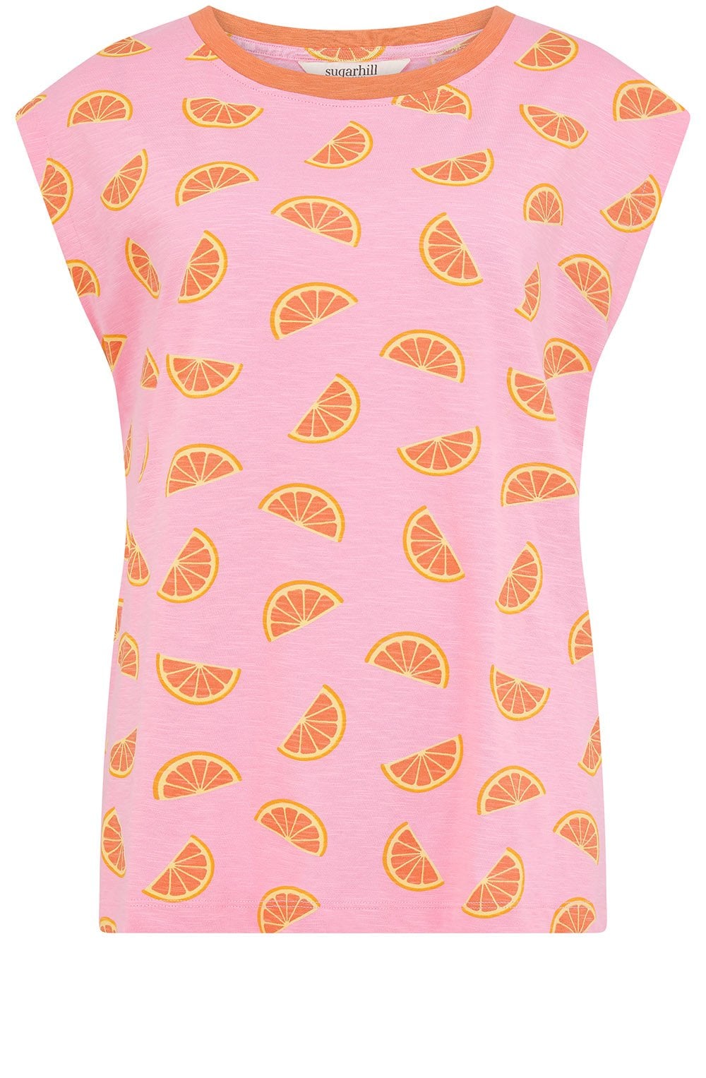 Pink Oranges Relaxed Chrissy Tank T Shirt