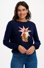 Rita Navy Star Cat Jumper