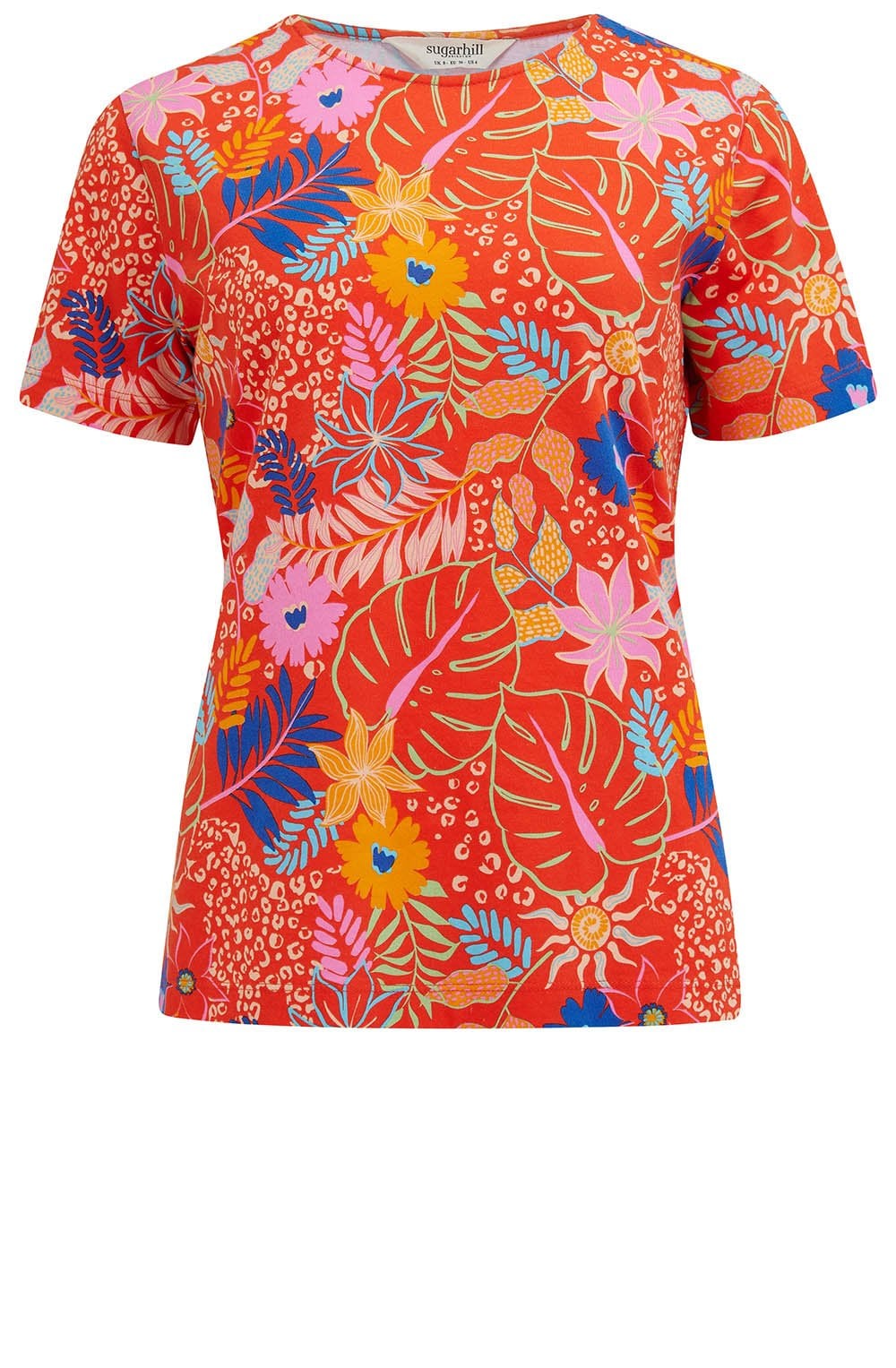 Ronah Red Painted Jungle T Shirt