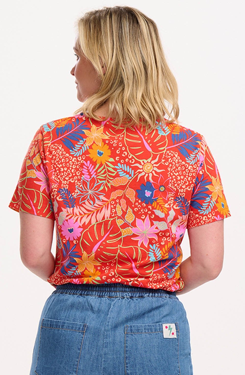 Ronah Red Painted Jungle T Shirt