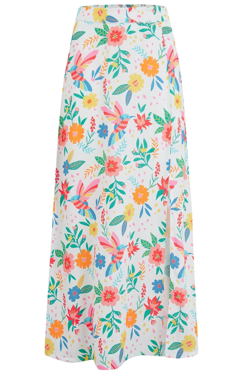Rosalind Tropical Hummingbird Midi Skirt