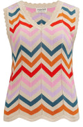 Rosy V Neck Knitted Vest