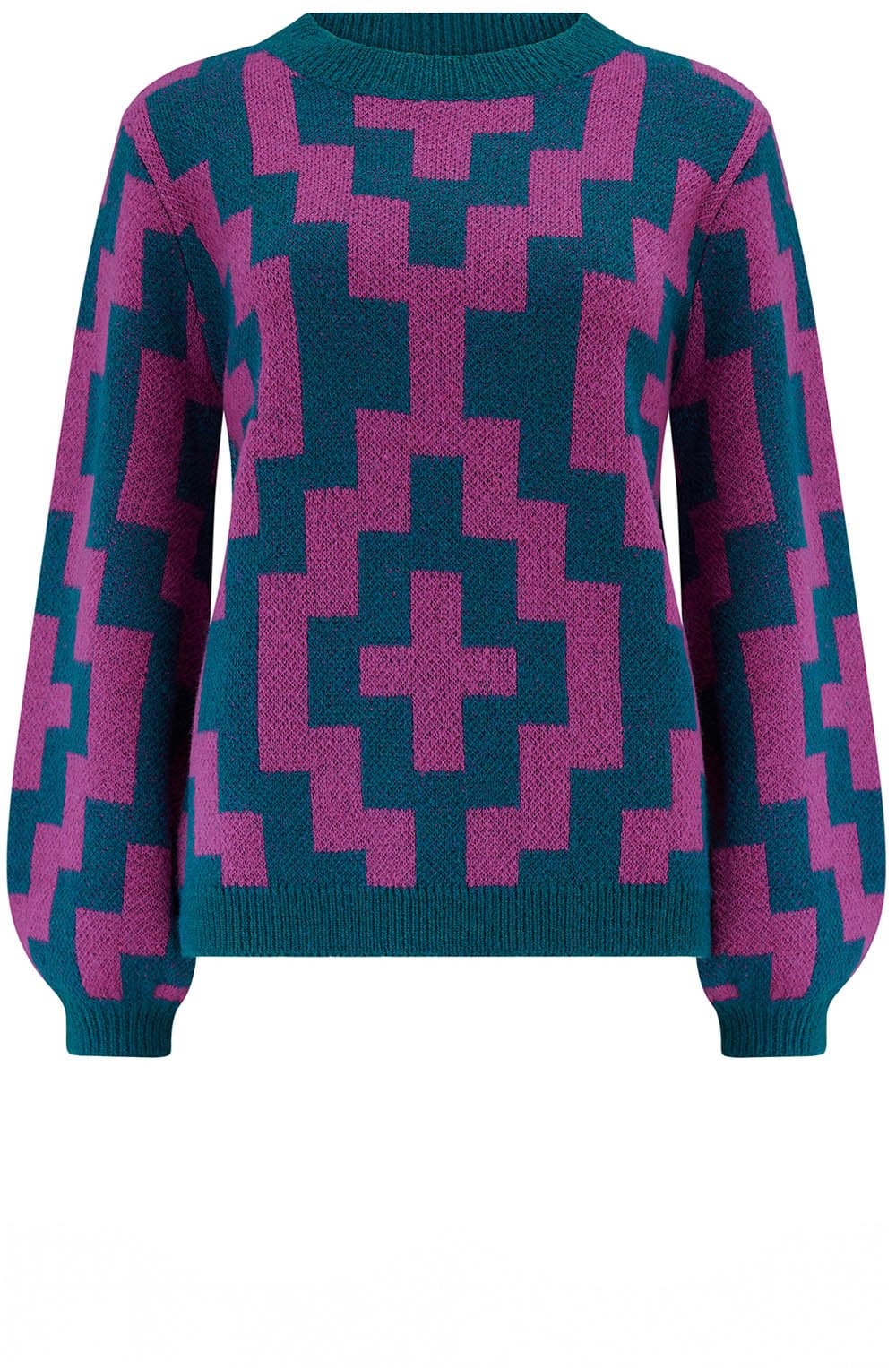 Teal and Pink Diamond Essie Jumper