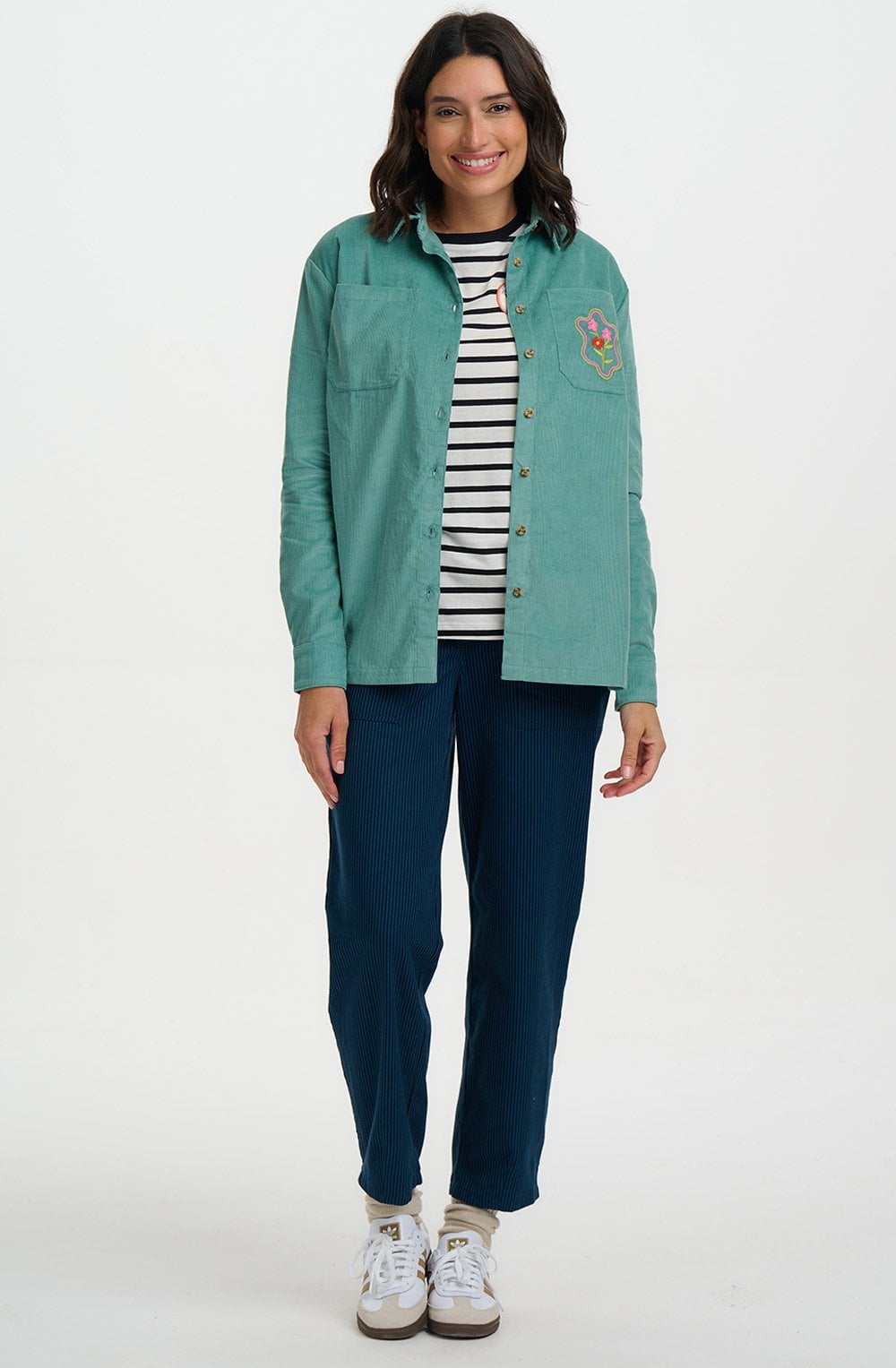 Teal Cord Karina Shirt