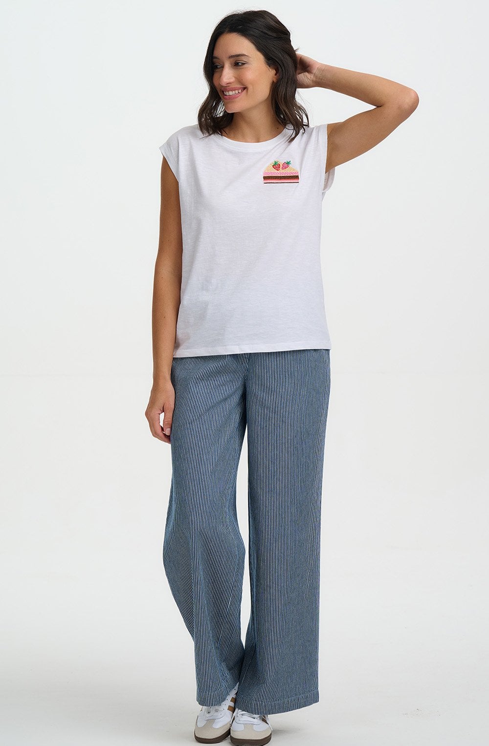 White Chrissy Cake Tank T Shirt