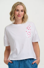 White Cilia Heart Pocket T Shirt
