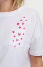 White Cilia Heart Pocket T Shirt
