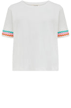 White Ric Rac Trim Shelby Box T Shirt