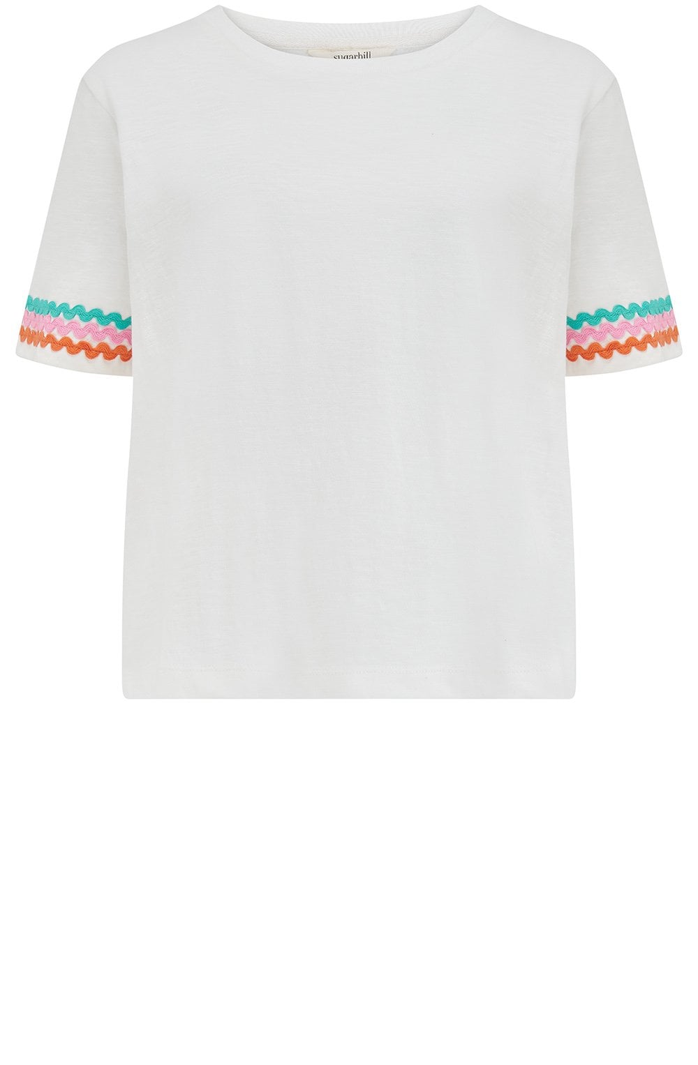 White Ric Rac Trim Shelby Box T Shirt