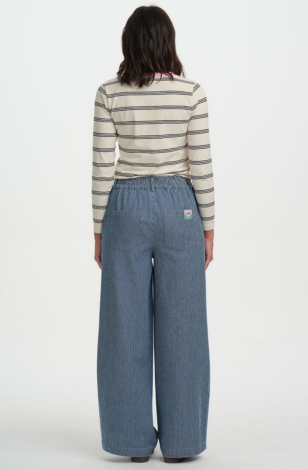 Wide Leg Fine Stipe Fifi Trousers