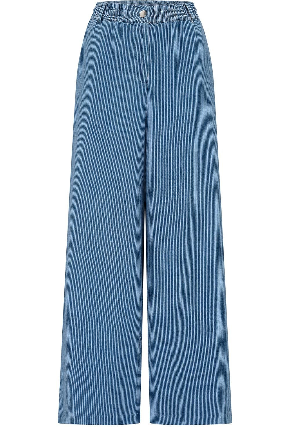 Wide Leg Fine Stipe Fifi Trousers