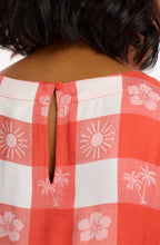 Wren Tropical Gingham Smock Dress