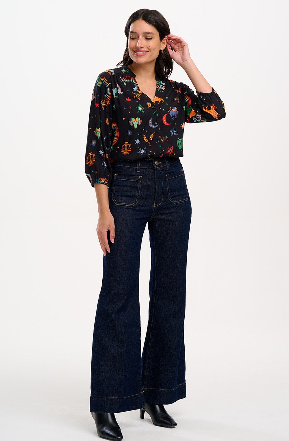 Zodiac and Rainbow Skies Elkie Blouse
