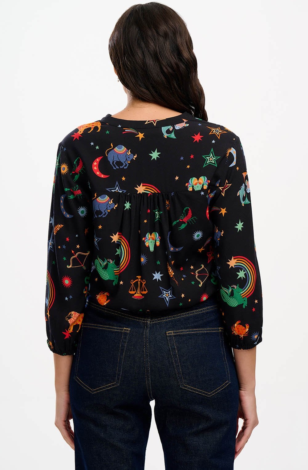 Zodiac and Rainbow Skies Elkie Blouse