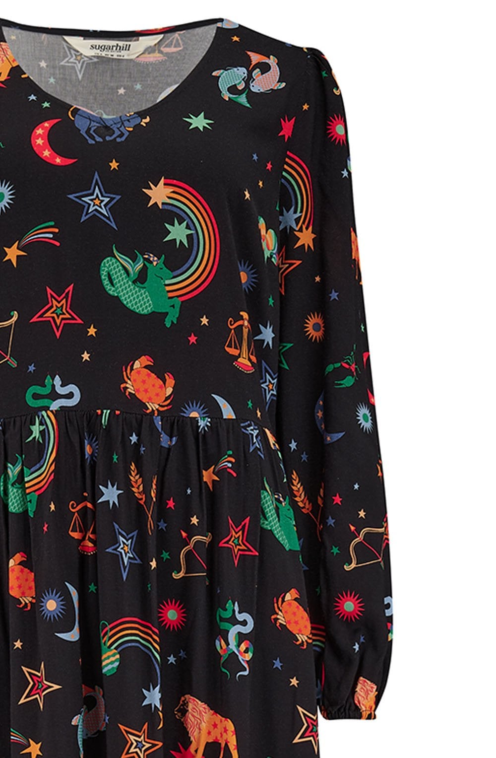 Zodiac and Rainbow Skies Sidney Midi Dress