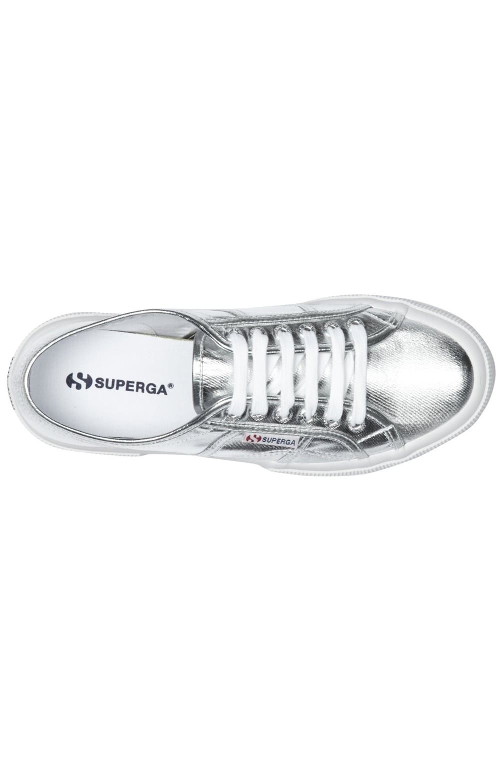 Grey Silver Metallic Trainers