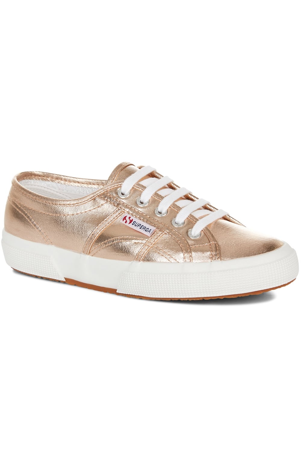 Rose Gold Metallic Trainers