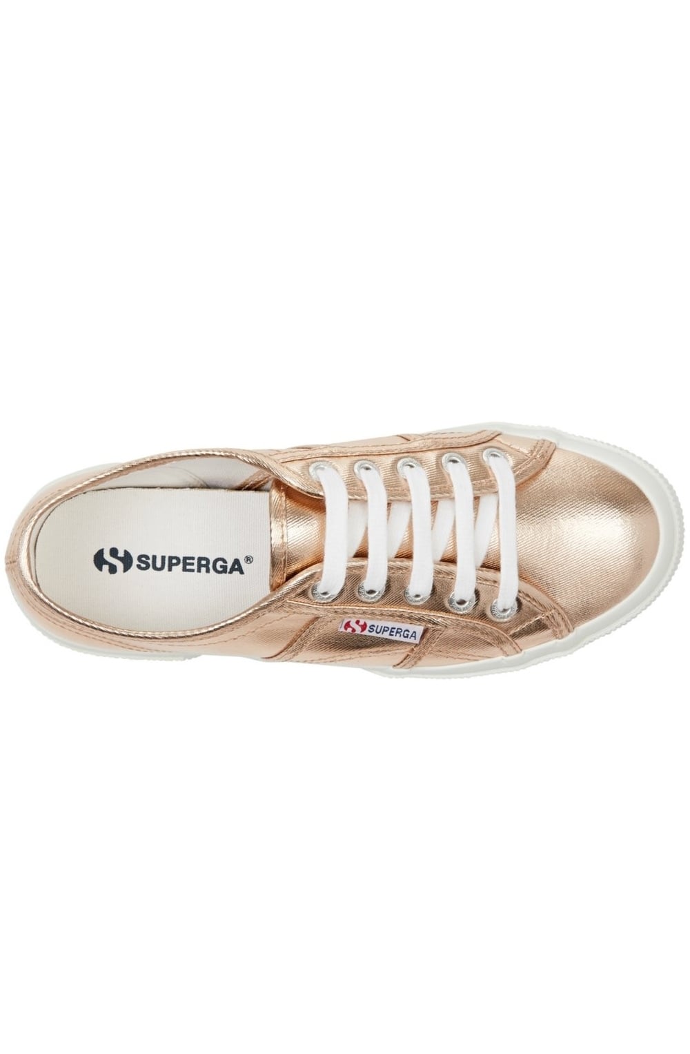Rose Gold Metallic Trainers