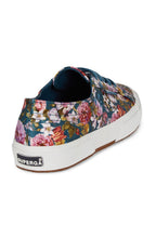 Satin Flower Teal Multi Colour Trainers