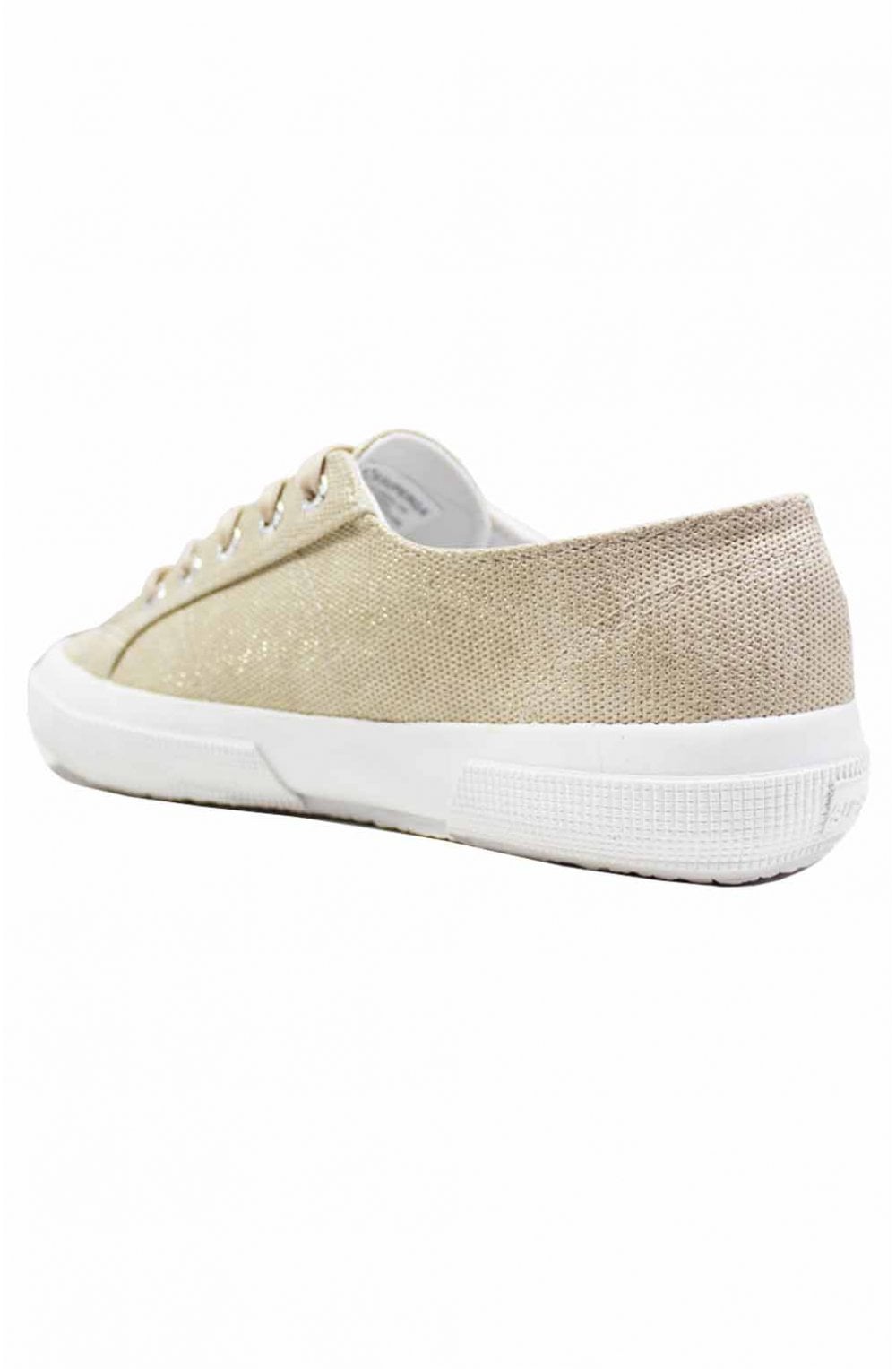 White Gold Iridescent Snake Trainers