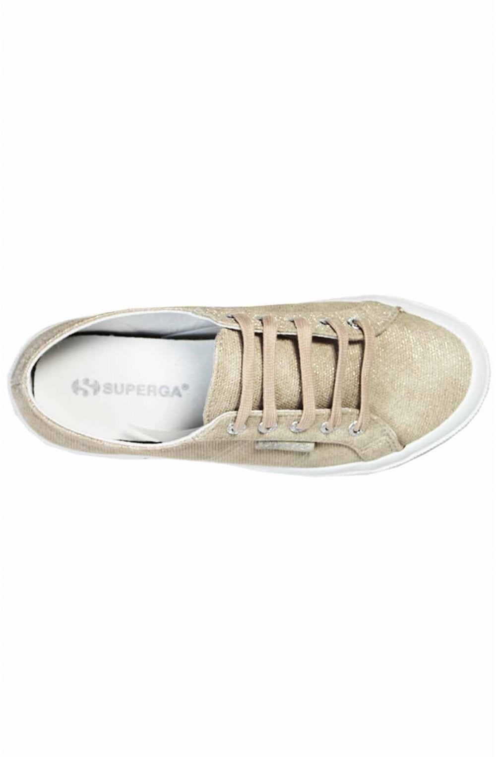 White Gold Iridescent Snake Trainers