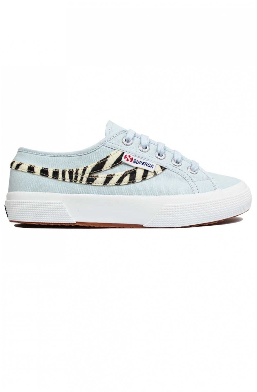 Light Blue Sky Zebra Trainers