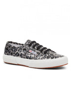 Superga Gunmetal Leopard Trainers