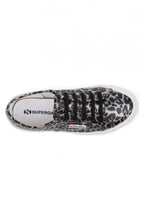 Superga Gunmetal Leopard Trainers