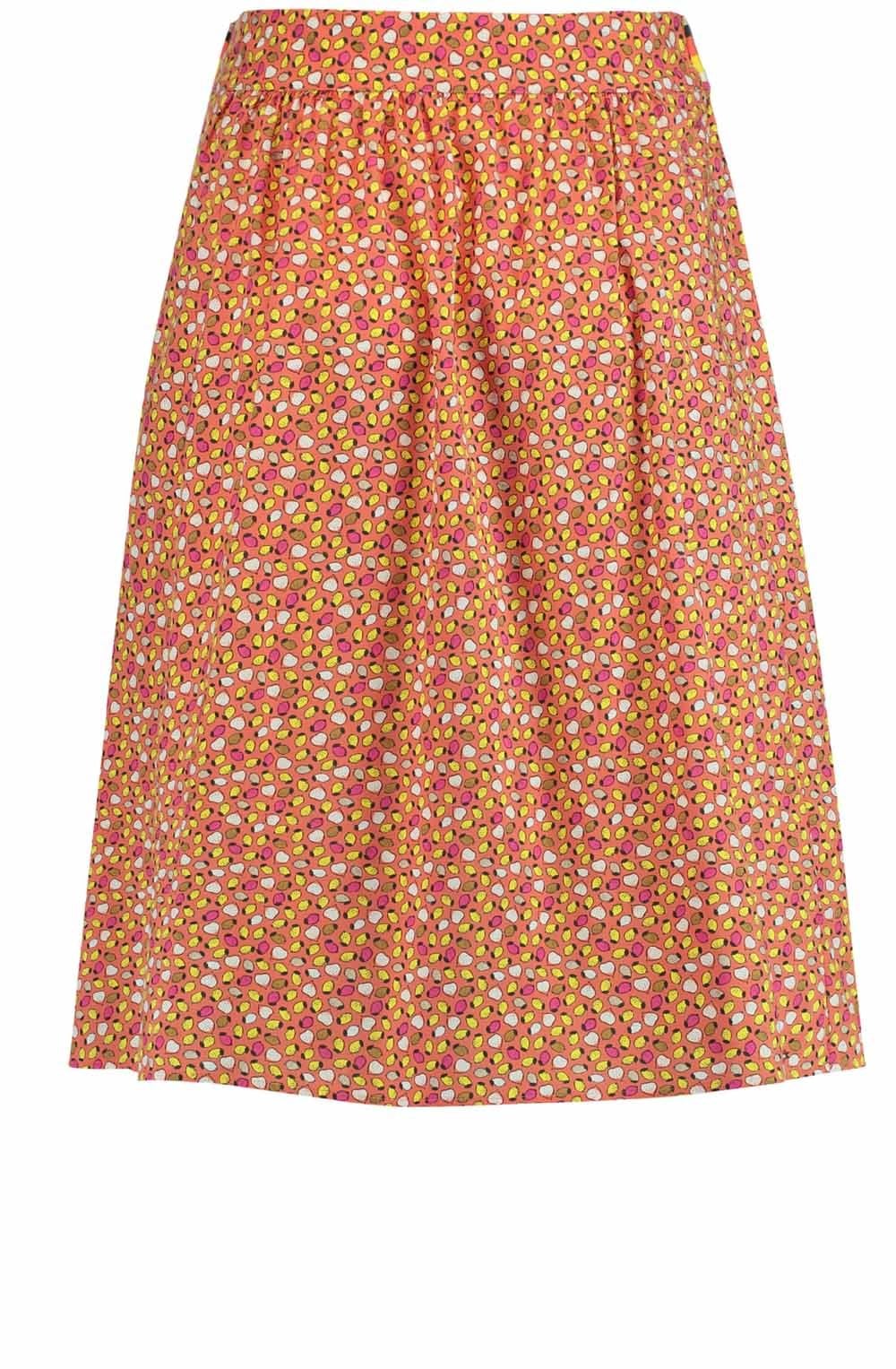 A Line Summer Skirt with Bold Print and Belt