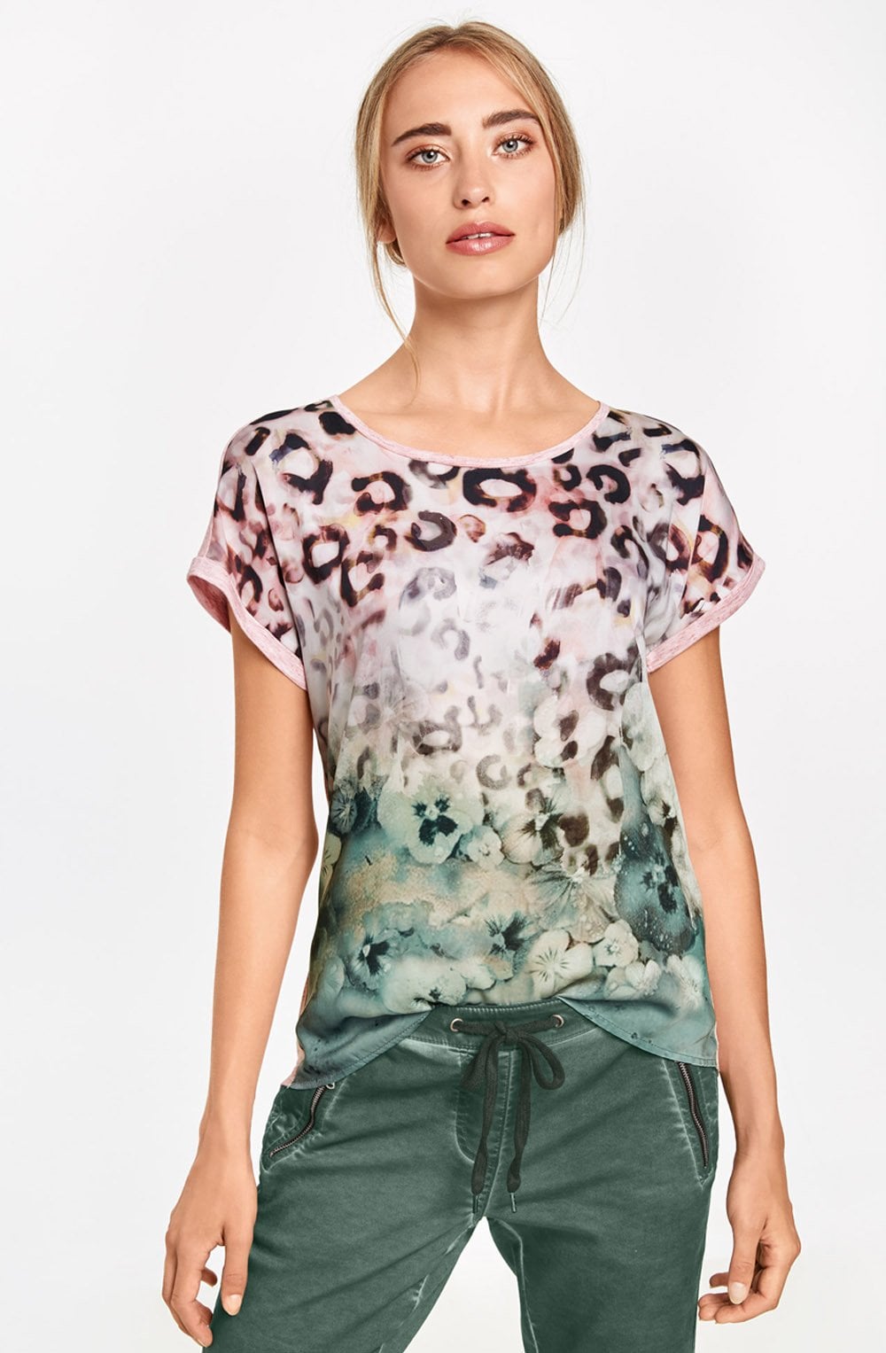 Animal & Floral Print Top
