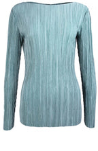 Aqua Textured Ribbed Top