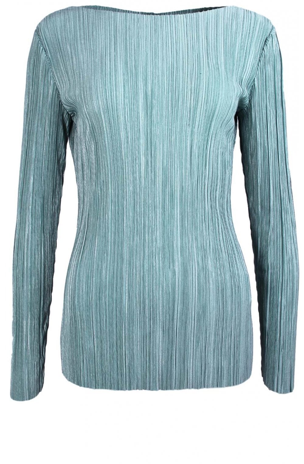 Aqua Textured Ribbed Top