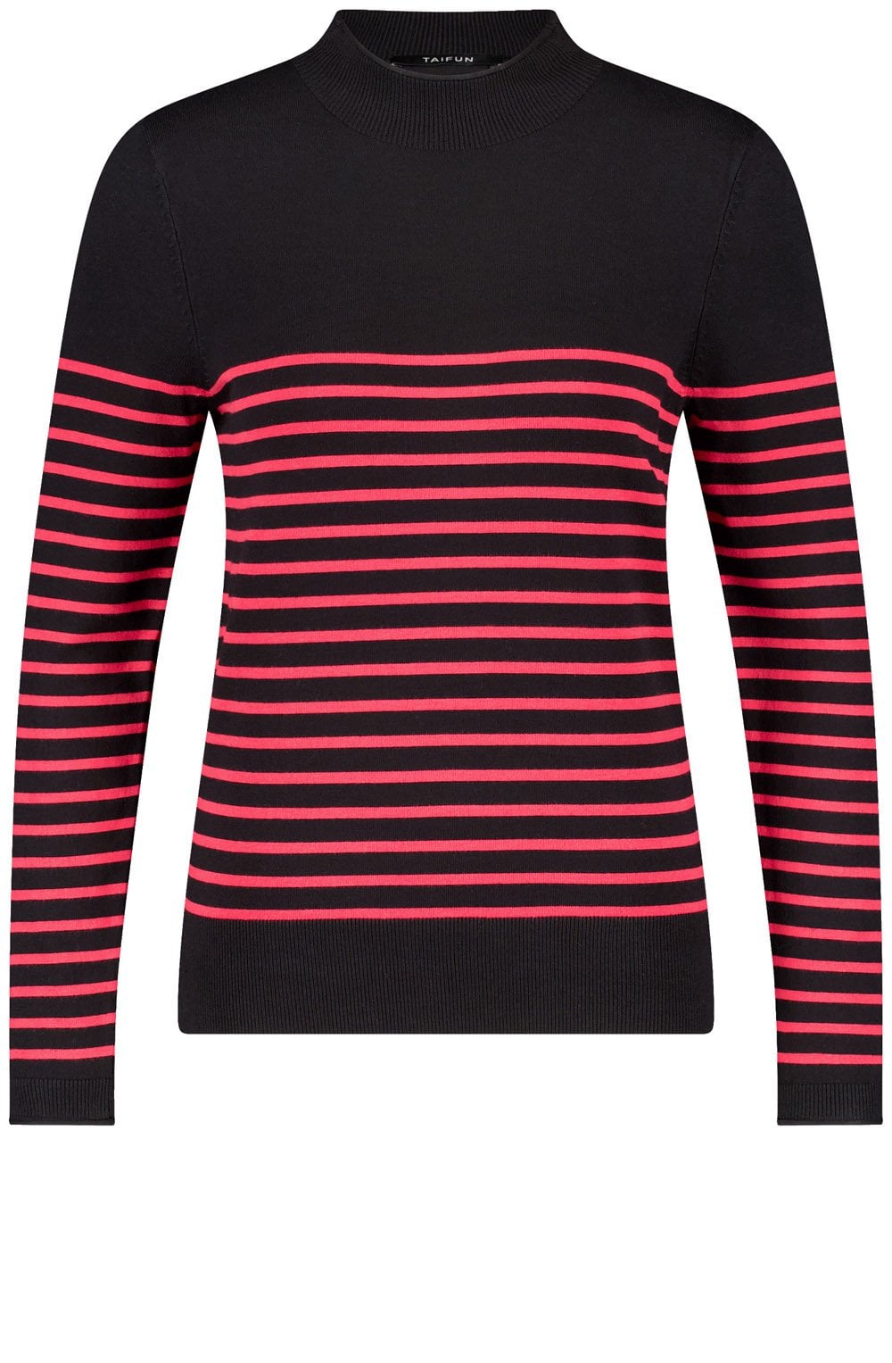 Black and Cherry Red Striped Jumper