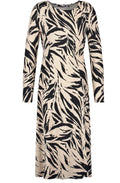 Black and Cream Bold Print Jersey dress