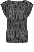 Black and Creme V Neck T Shirt
