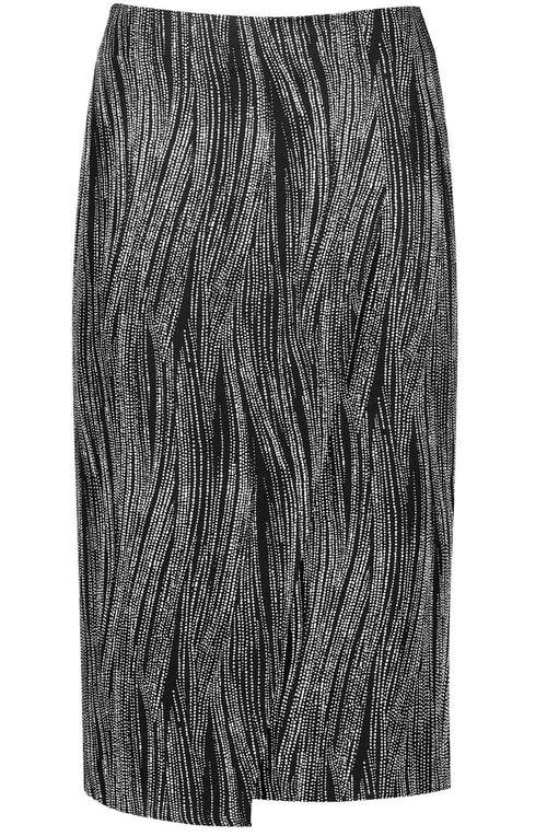Black and Creme Wrap Over Skirt