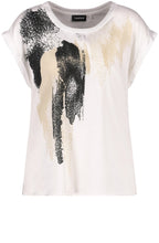 Black and Gold Satin Front T shirt