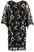 Black and Gold Sequin Dress