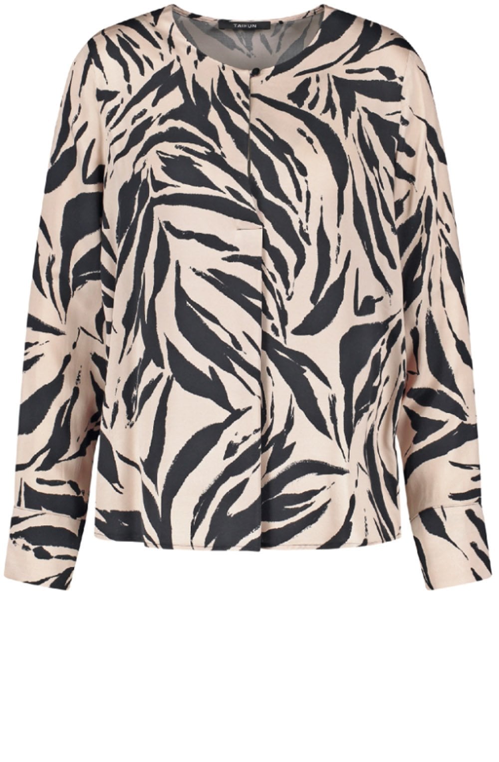 Black and Light Sand Bold Print Blouse