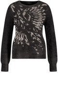 Black and Lurex Fluffy Jumper